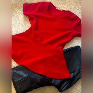 Red Peplum Top
